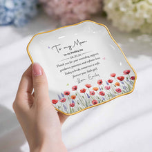 Load image into Gallery viewer, Personalized Lace Jewelry Dish Custom Name Gift for Mom
