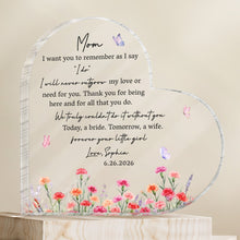 Load image into Gallery viewer, Personalized Heart Shaped Acrylic Plaque Custom Gift for Mom
