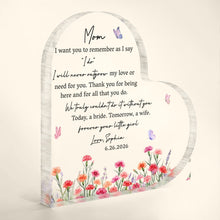 Load image into Gallery viewer, Personalized Heart Shaped Acrylic Plaque Custom Gift for Mom
