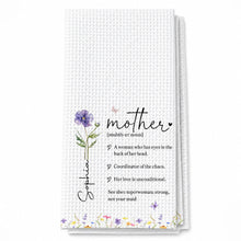 Load image into Gallery viewer, Personalized Floral Kitchen Towel Gift for Mom - Custom Decor
