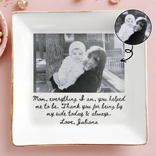 Load image into Gallery viewer, Personalized Photo Jewelry Dish Custom Gift for Mom Ceramic
