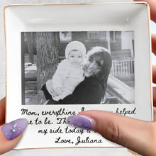 Load image into Gallery viewer, Personalized Photo Jewelry Dish Custom Gift for Mom Ceramic
