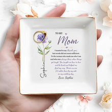 Load image into Gallery viewer, Personalized Jewelry Dish with Birth Month Flower for Mom
