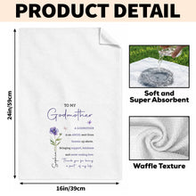Load image into Gallery viewer, Personalized Kitchen Towel Gift for Godmother with Birth Flower
