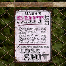 Load image into Gallery viewer, Personalized Metal Sign Funny Rules Gift for Mom Home Decor
