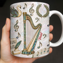 Load image into Gallery viewer, Personalized Musical Notes Coffee Mug Custom Gift for Music Lovers
