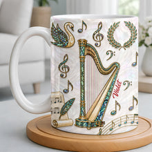 Load image into Gallery viewer, Personalized Musical Notes Coffee Mug Custom Gift for Music Lovers
