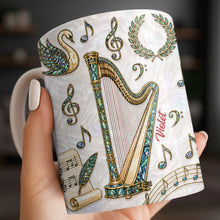 Load image into Gallery viewer, Personalized Musical Notes Coffee Mug Custom Gift for Music Lovers
