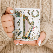 Load image into Gallery viewer, Personalized Musical Notes Coffee Mug Custom Gift for Music Lovers
