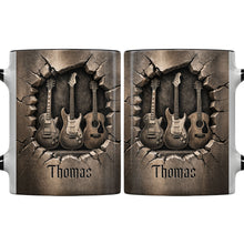 Load image into Gallery viewer, Personalized Custom Accent Mug with Guitar Design Gift for Music Lovers
