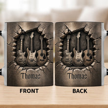 Load image into Gallery viewer, Personalized Custom Accent Mug with Guitar Design Gift for Music Lovers

