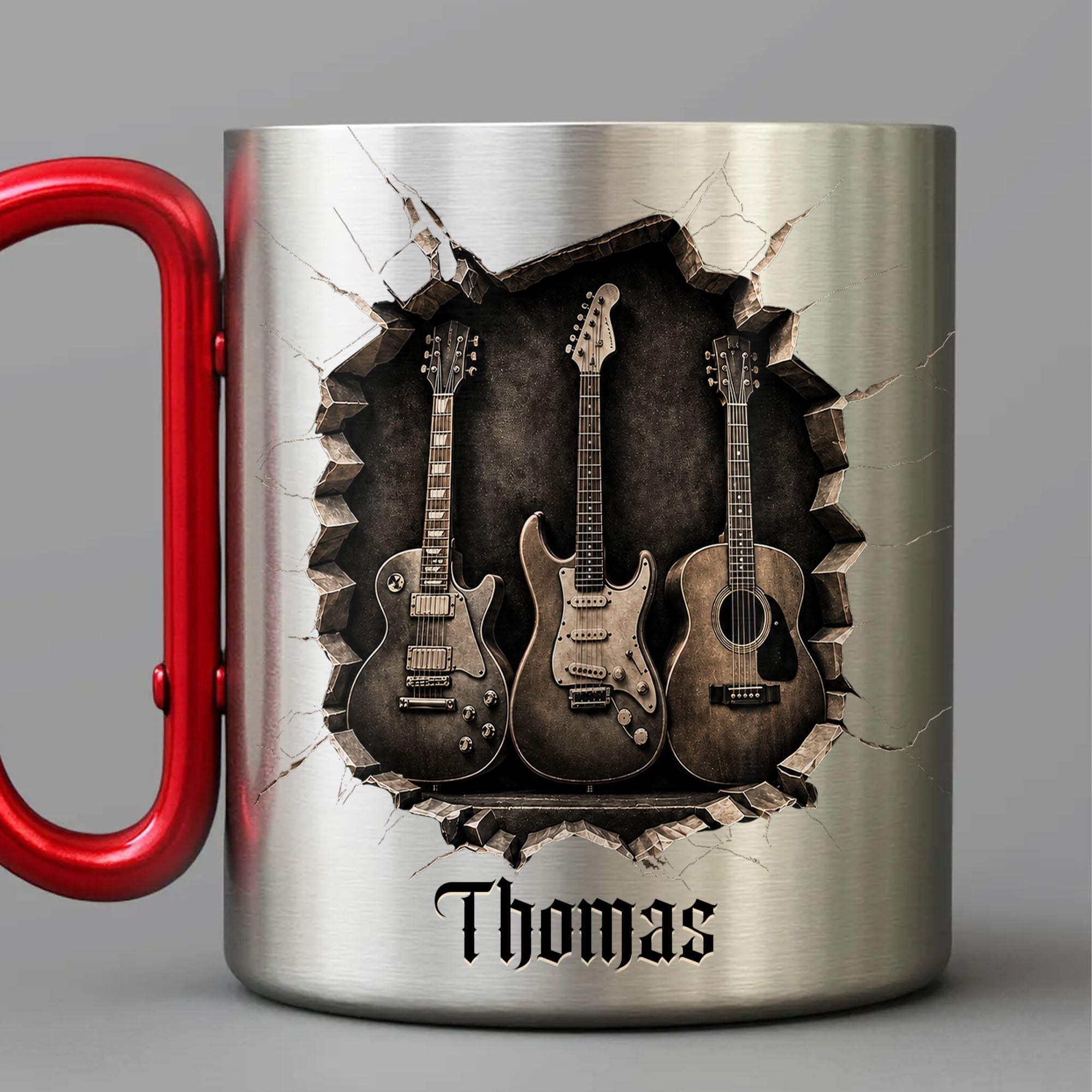 Personalized Carabiner Mug Custom Name Music Lover Gift