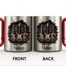 Load image into Gallery viewer, Personalized Carabiner Mug Custom Name Music Lover Gift
