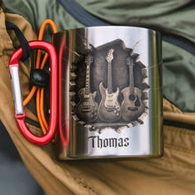 Load image into Gallery viewer, Personalized Carabiner Mug Custom Name Music Lover Gift
