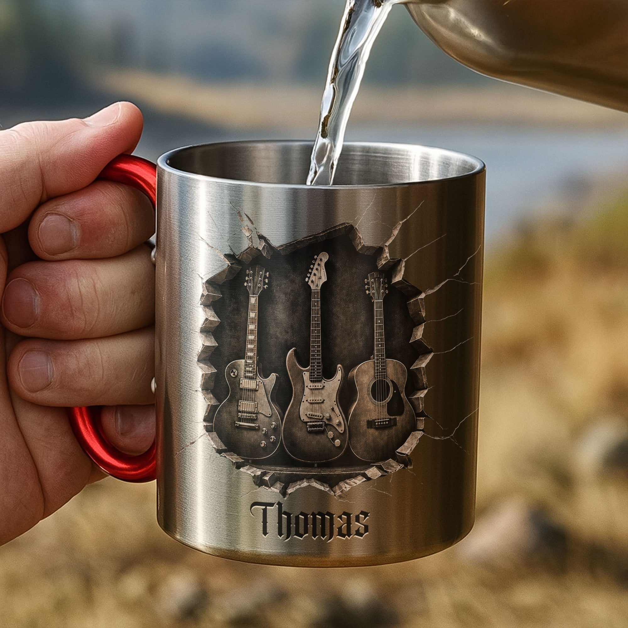 Personalized Carabiner Mug Custom Name Music Lover Gift