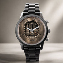 Load image into Gallery viewer, Personalized 3D Guitar Design Men's Watch Custom Name Gift
