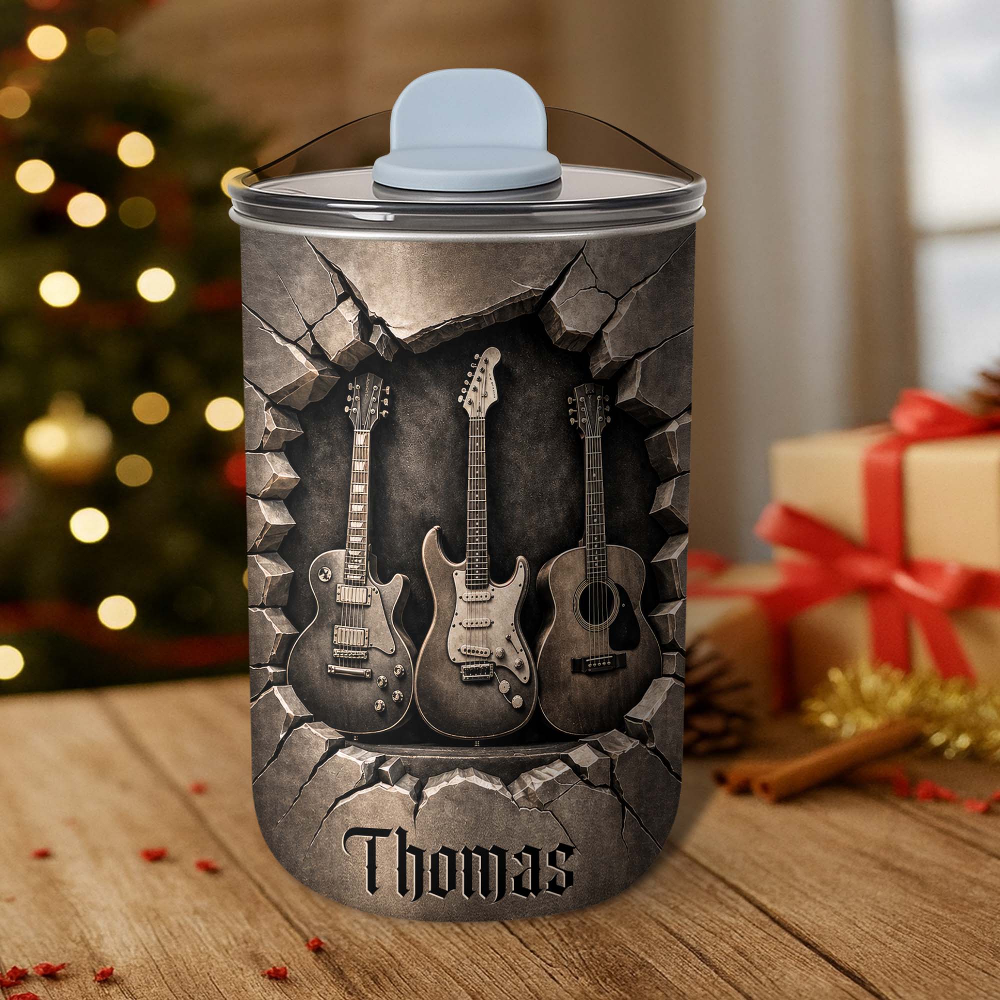 Personalized 10oz Stainless Steel Tumbler Custom Name Music Gift for Him