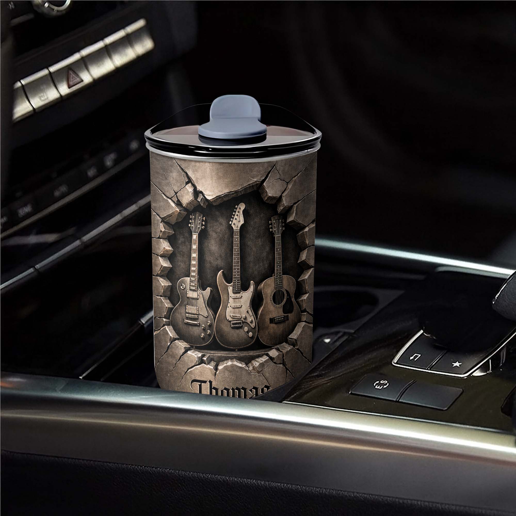 Personalized 10oz Stainless Steel Tumbler Custom Name Music Gift for Him