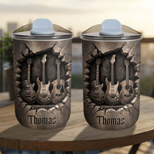 Load image into Gallery viewer, Personalized 10oz Stainless Steel Tumbler Custom Name Music Gift for Him
