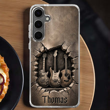 Load image into Gallery viewer, Personalized Clear Phone Case Custom Name Music Lover Gift

