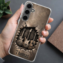 Load image into Gallery viewer, Personalized Clear Phone Case Custom Name Music Lover Gift
