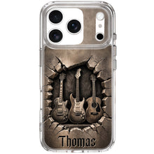 Load image into Gallery viewer, Personalized Clear Phone Case Custom Name Music Lover Gift

