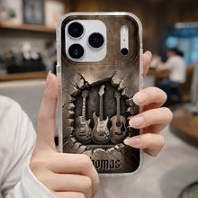 Load image into Gallery viewer, Personalized Clear Phone Case Custom Name Music Lover Gift
