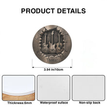 Load image into Gallery viewer, Personalized Ceramic Coaster with 3D Guitars Gift for Music Lovers
