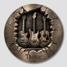 Load image into Gallery viewer, Personalized Ceramic Coaster with 3D Guitars Gift for Music Lovers
