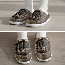Load image into Gallery viewer, Personalized 3D Guitar Slippers Custom Name Gift for Music Lovers
