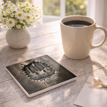 Load image into Gallery viewer, Personalized Music-Themed Ceramic Coaster Custom Gift for Dad
