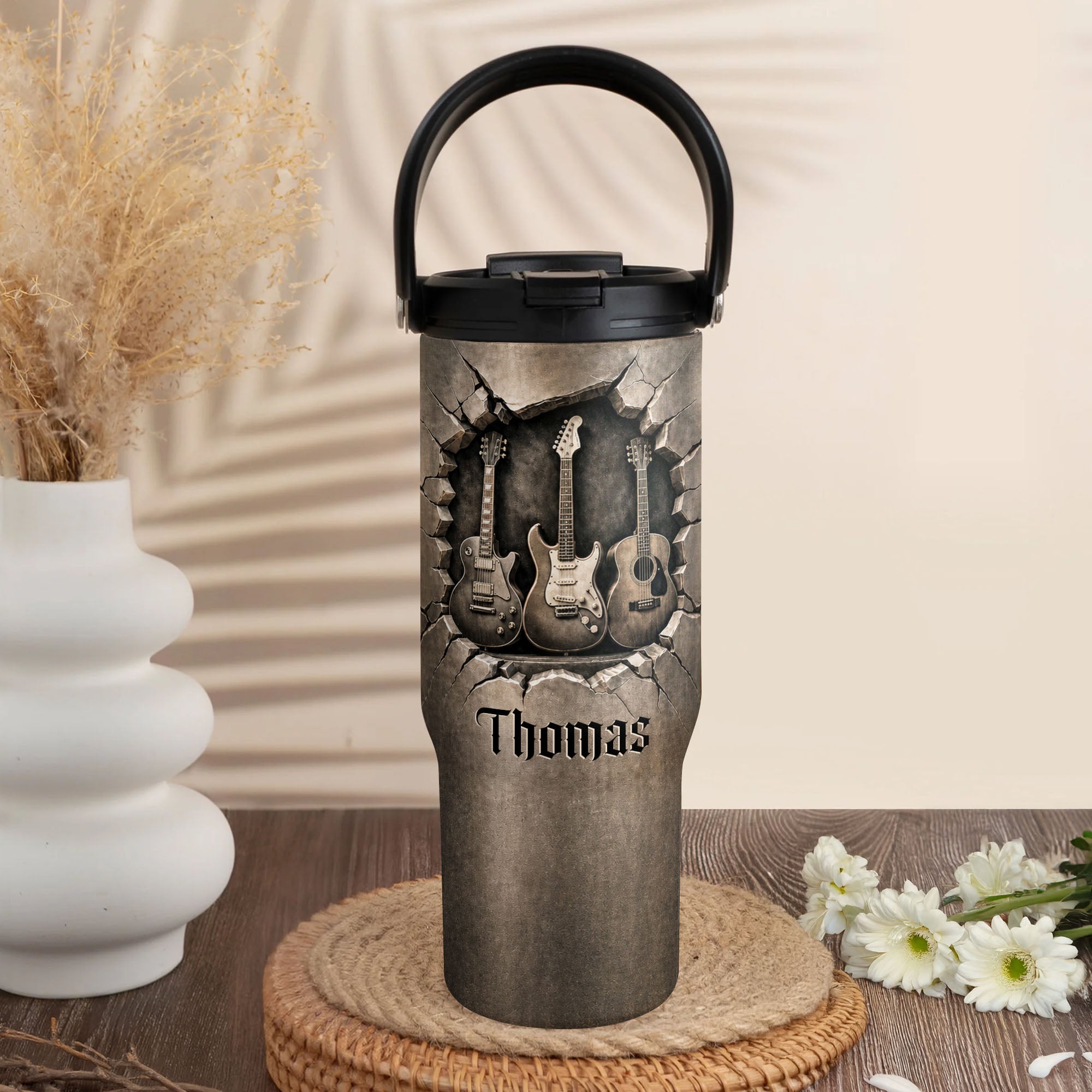 Personalized 30oz Tumbler for Music Lovers Custom Name Gift