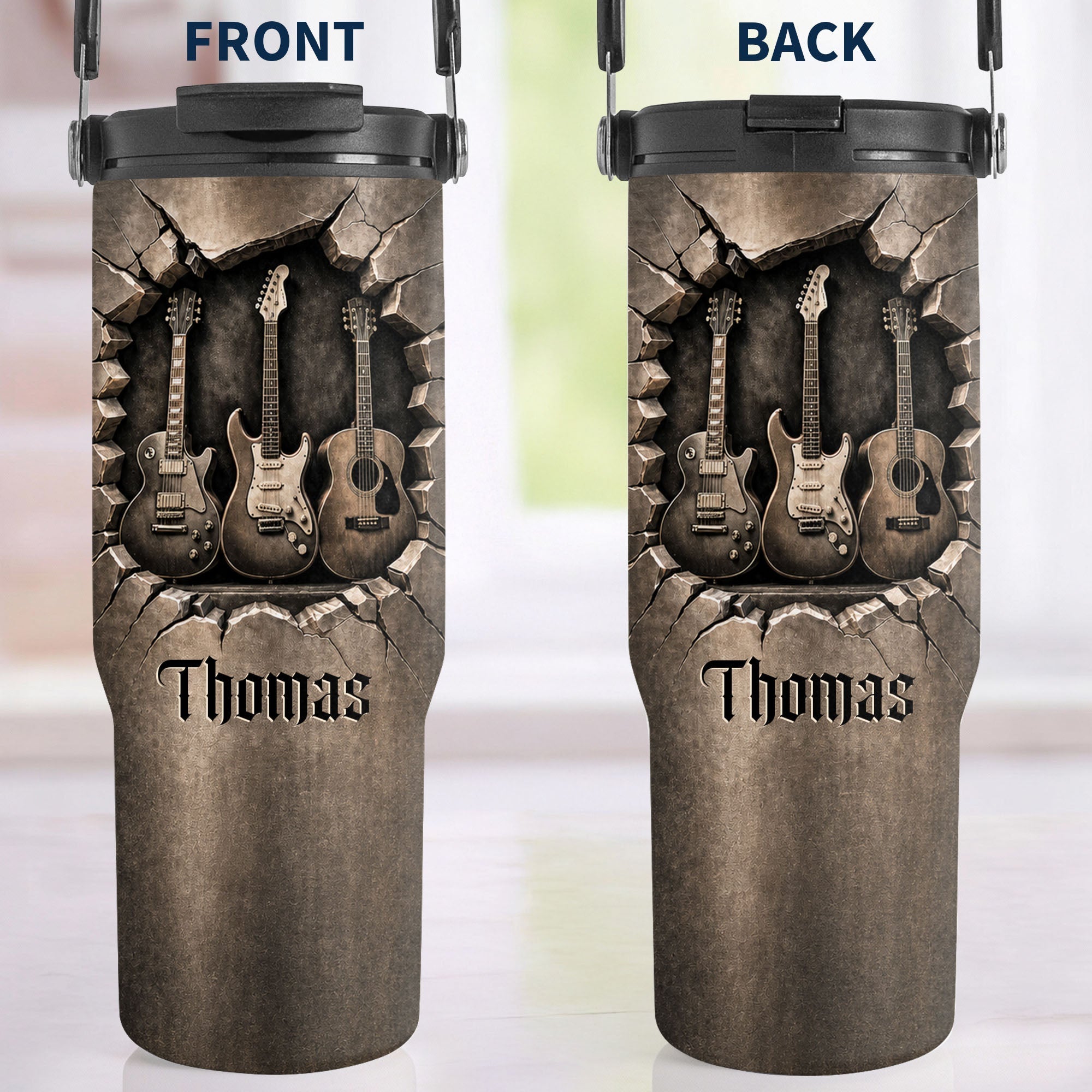 Personalized 30oz Tumbler for Music Lovers Custom Name Gift