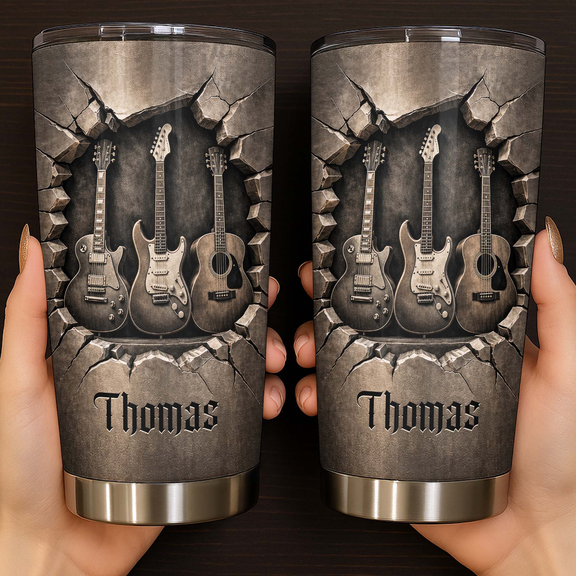 Personalized 20oz Stainless Steel Tumbler Custom Music Gift