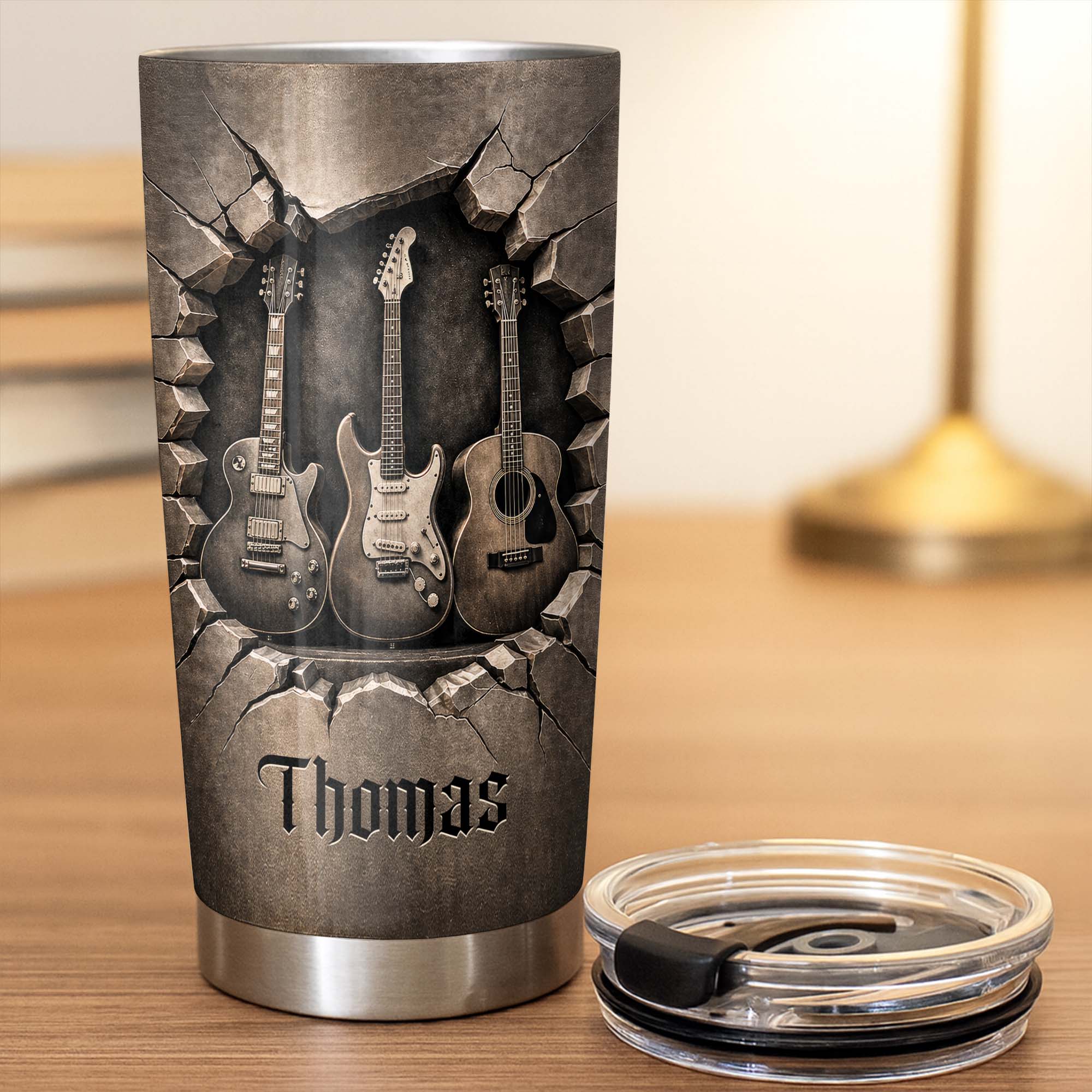 Personalized 20oz Stainless Steel Tumbler Custom Music Gift