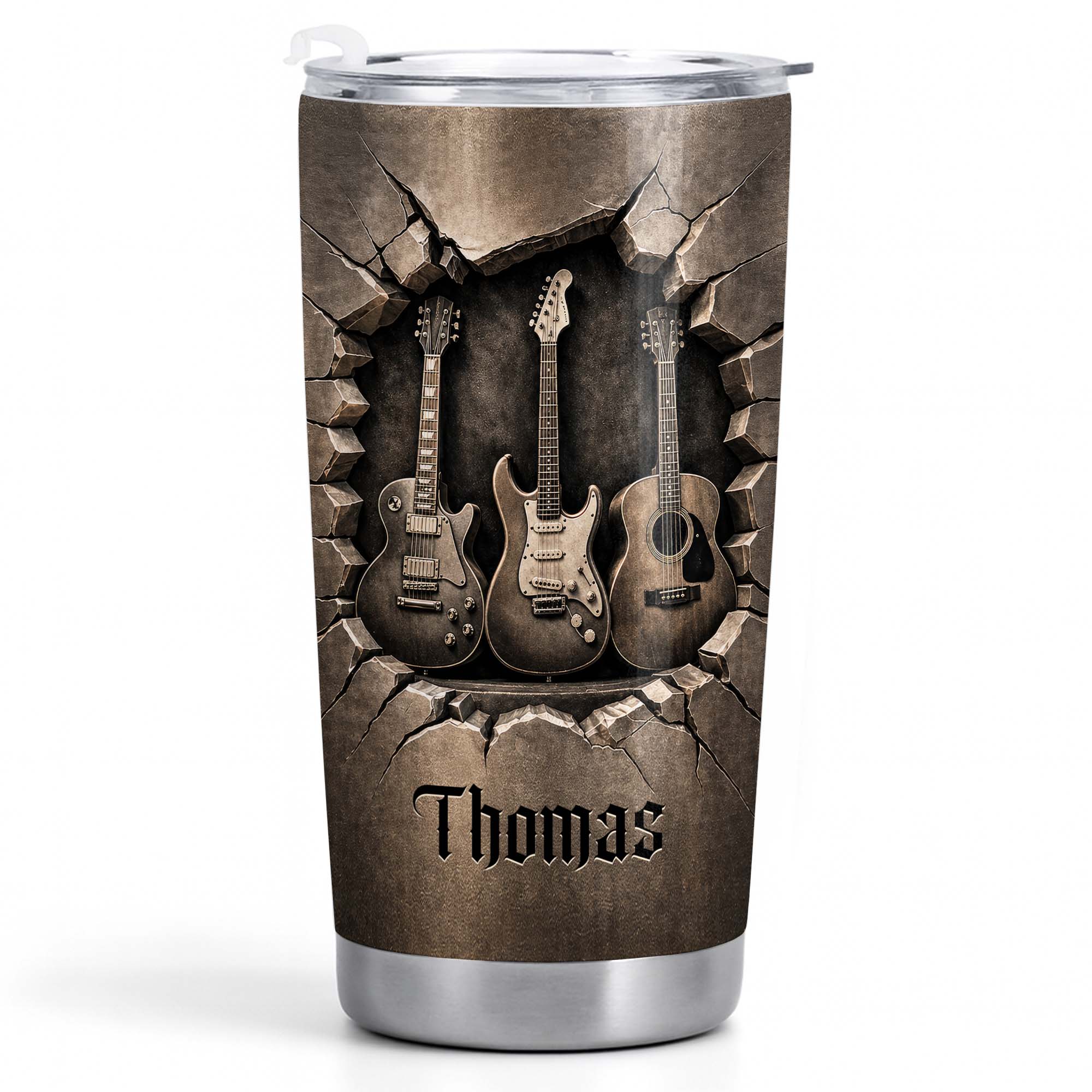 Personalized 20oz Stainless Steel Tumbler Custom Music Gift