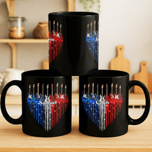 Load image into Gallery viewer, Personalized Black Mug for Music Lovers Custom Name Gift
