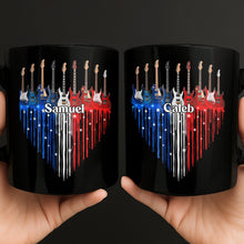 Load image into Gallery viewer, Personalized Black Mug for Music Lovers Custom Name Gift
