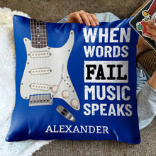Load image into Gallery viewer, Personalized Bass Guitar Pillow Custom Gift for Music Lover
