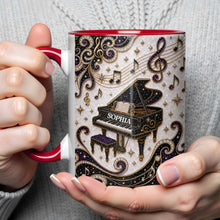 Load image into Gallery viewer, Personalized Ceramic Accent Mug Music Gift for Music Lovers
