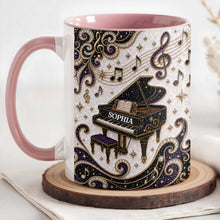 Load image into Gallery viewer, Personalized Ceramic Accent Mug Music Gift for Music Lovers
