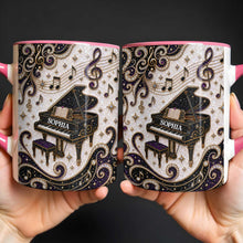 Load image into Gallery viewer, Personalized Ceramic Accent Mug Music Gift for Music Lovers
