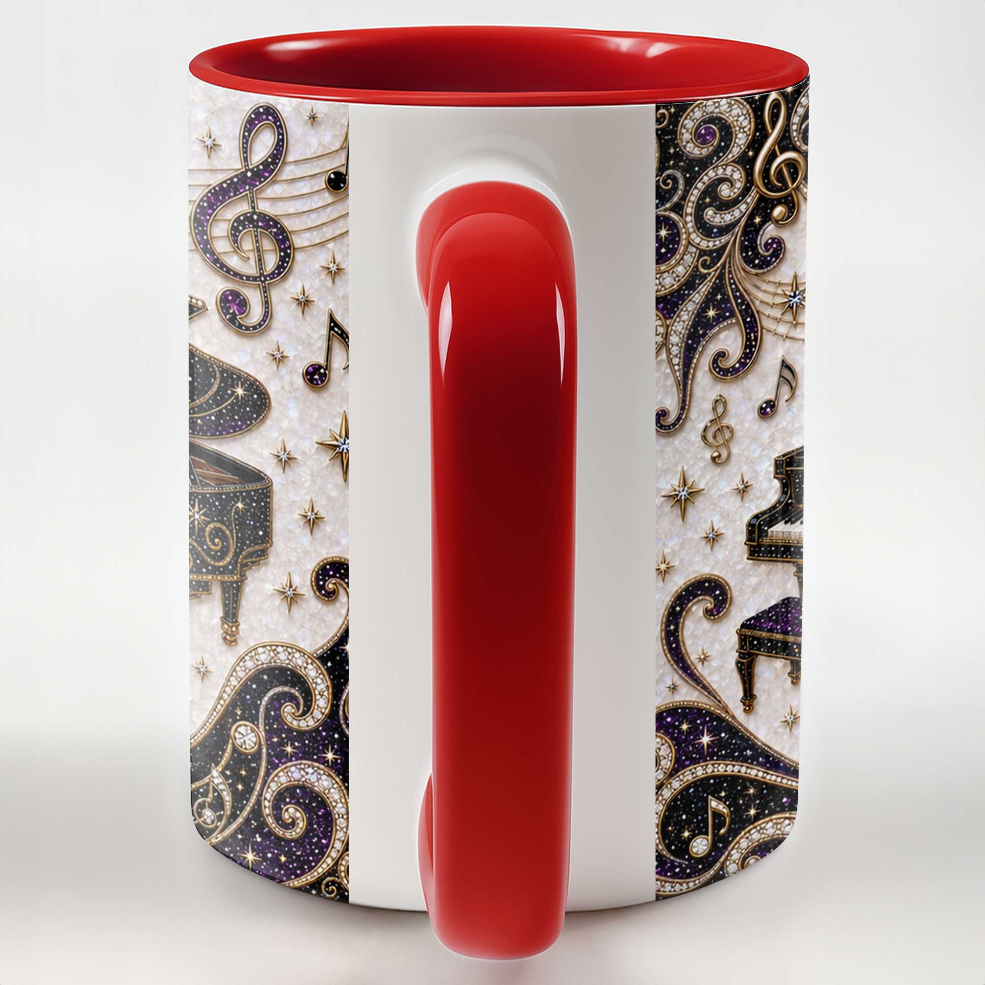 Personalized Ceramic Accent Mug Music Gift for Music Lovers
