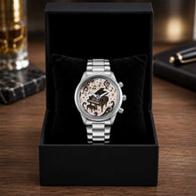 Load image into Gallery viewer, Personalized Black Men's Watch with Custom Music Photo Gift for Him
