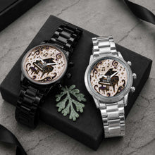 Load image into Gallery viewer, Personalized Black Men's Watch with Custom Music Photo Gift for Him

