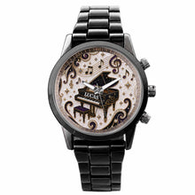 Load image into Gallery viewer, Personalized Black Men's Watch with Custom Music Photo Gift for Him
