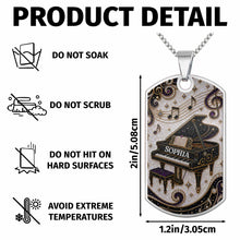 Load image into Gallery viewer, Personalized Dog Tag Necklace Custom Music Gift for Her
