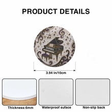 Load image into Gallery viewer, Personalized Ceramic Coaster Custom Music Design Gift for Music Lovers
