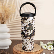Load image into Gallery viewer, Personalized Music Themed 30oz Tumbler with Handle Gift for Music Lovers
