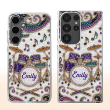 Load image into Gallery viewer, Personalized Clear Phone Case for Music Lovers Custom Name Gift
